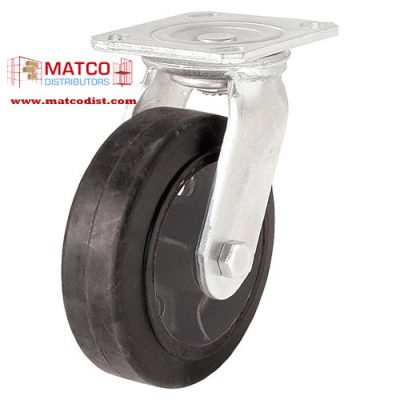 6" x 2" Mold On Rubber Swivel Caster