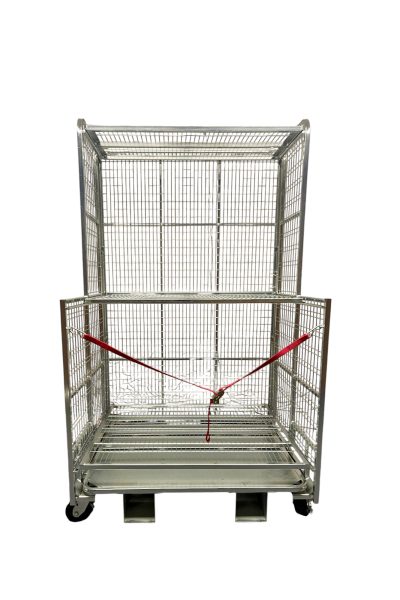 3-Sided Folding Forkliftable Cart For Sale